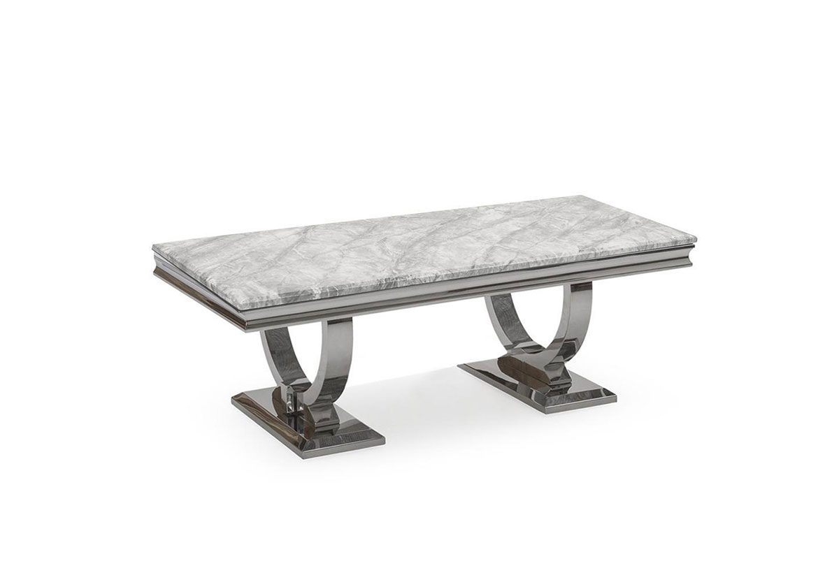 Arianna Coffee Table With Light Grey Marble Contemporary by Furnish 365