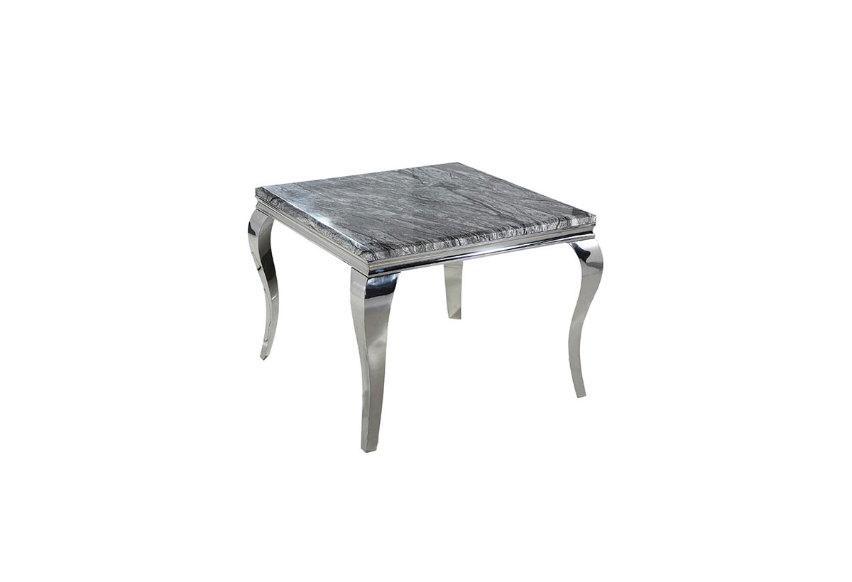 Louis Dining Table 1m Square With Dark Grey Marble Top Contemporary by Furnish 365 Trade REVEAL