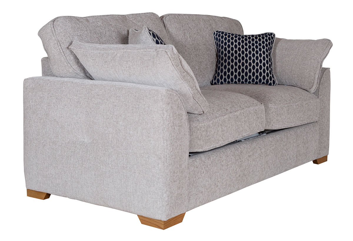 Lorna 120cm Deluxe Sofa Bed Lassie Silver Contemporary by Buoyant