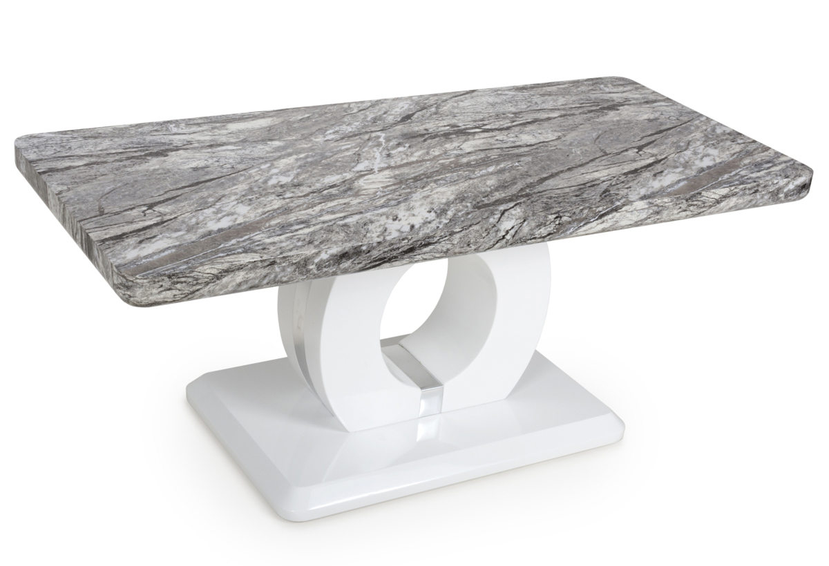 Neptune Marble Effect Top Coffee Table Contemporary by Shankar REVEAL